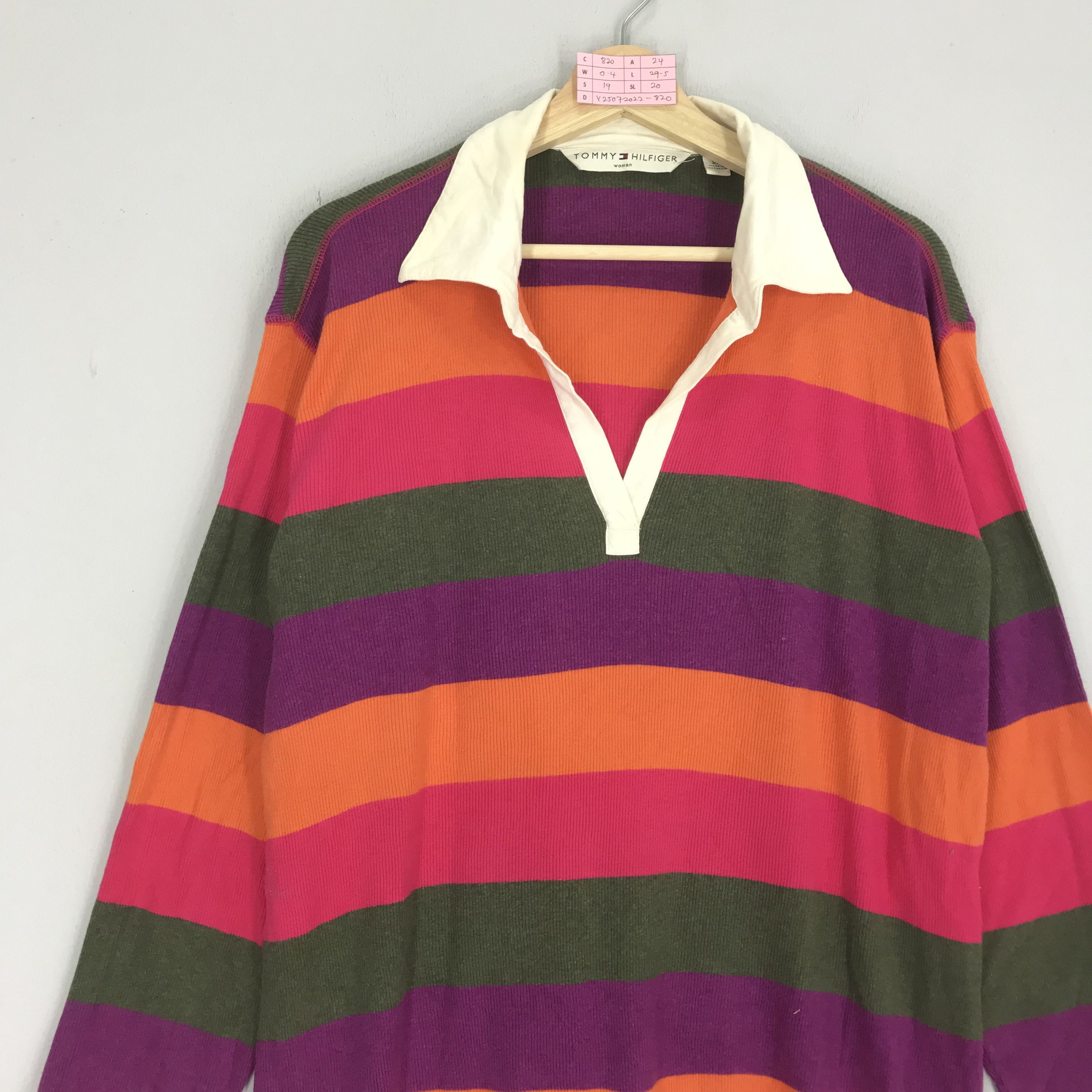 Tommy Hilfiger Vintage Tommy Hilfiger Colourful Stripes Hippies Shirt Size US XXL / EU 58 / 5 - 3 Thumbnail