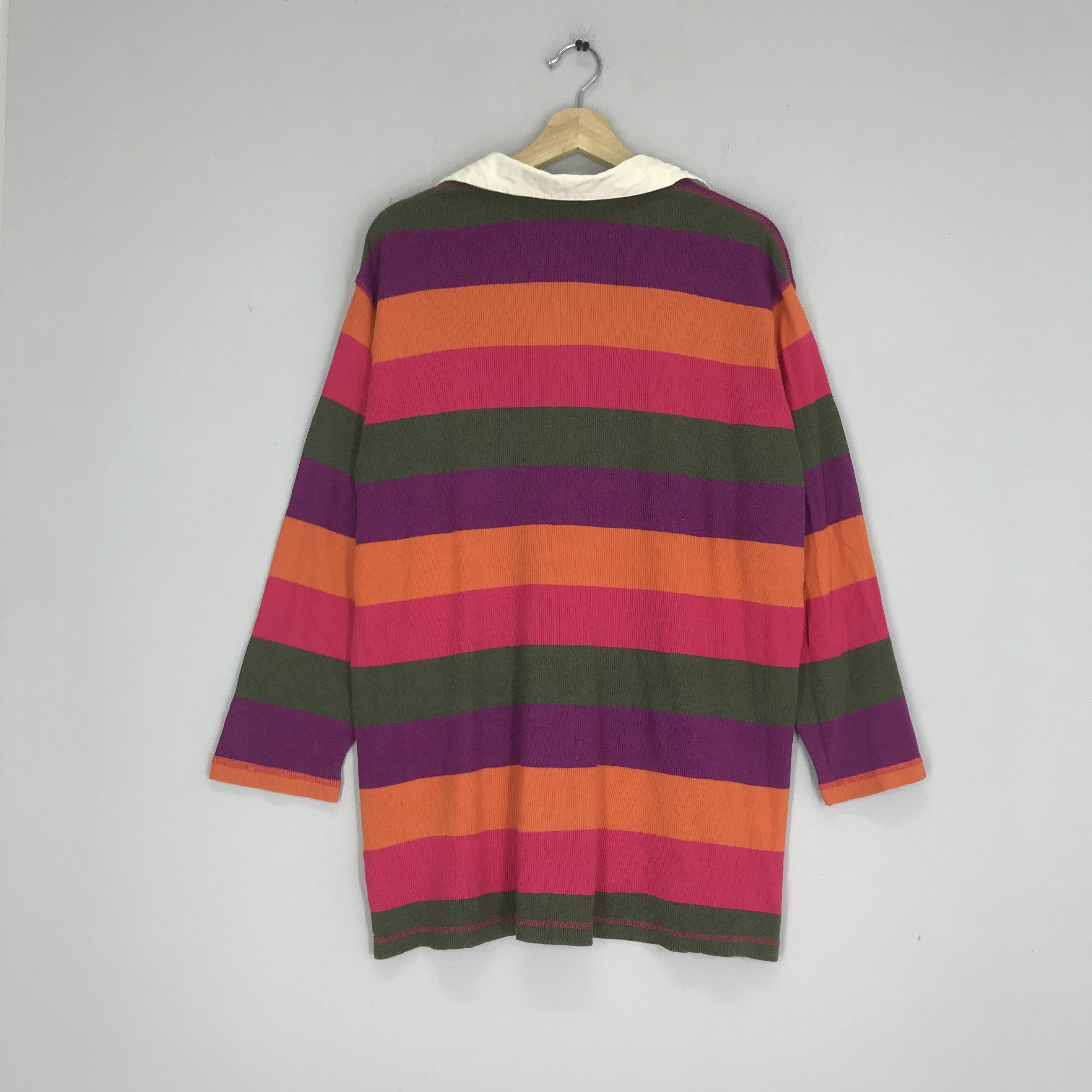 Tommy Hilfiger Vintage Tommy Hilfiger Colourful Stripes Hippies Shirt Size US XXL / EU 58 / 5 - 2 Thumbnail