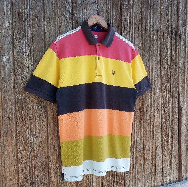 Fred Perry Fred Perry Polo Shirt Colourful Stripes Casual Style Size US M / EU 48-50 / 2 - 3 Thumbnail