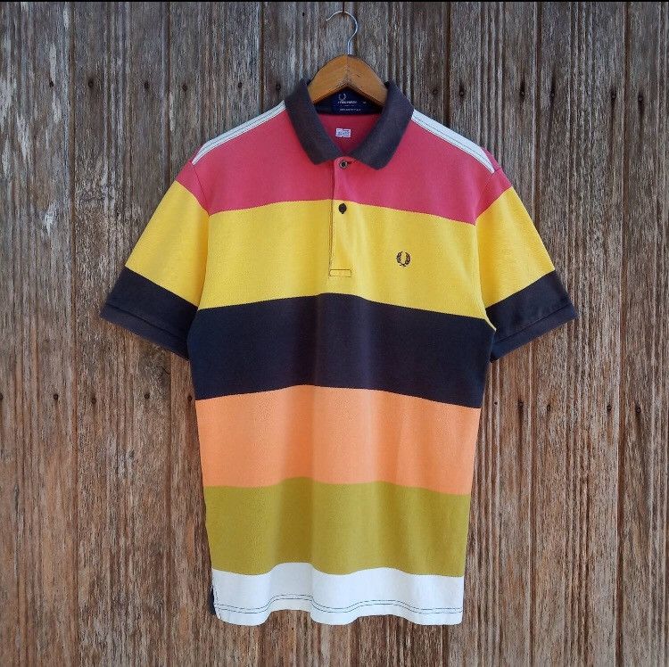 Fred Perry Fred Perry Polo Shirt Colourful Stripes Casual Style Size US M / EU 48-50 / 2 - 1 Thumbnail