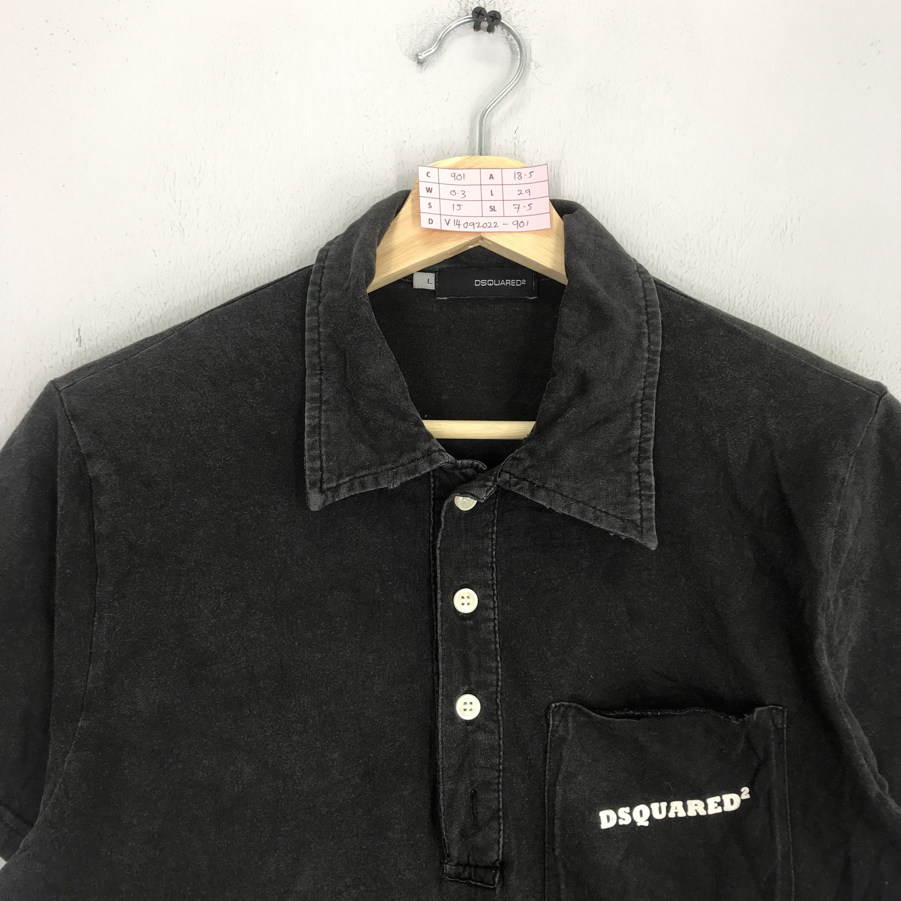 Dsquared2 Vintage Dsquared2 Polo Shirt Big Printed On Back Size US S / EU 44-46 / 1 - 5 Thumbnail