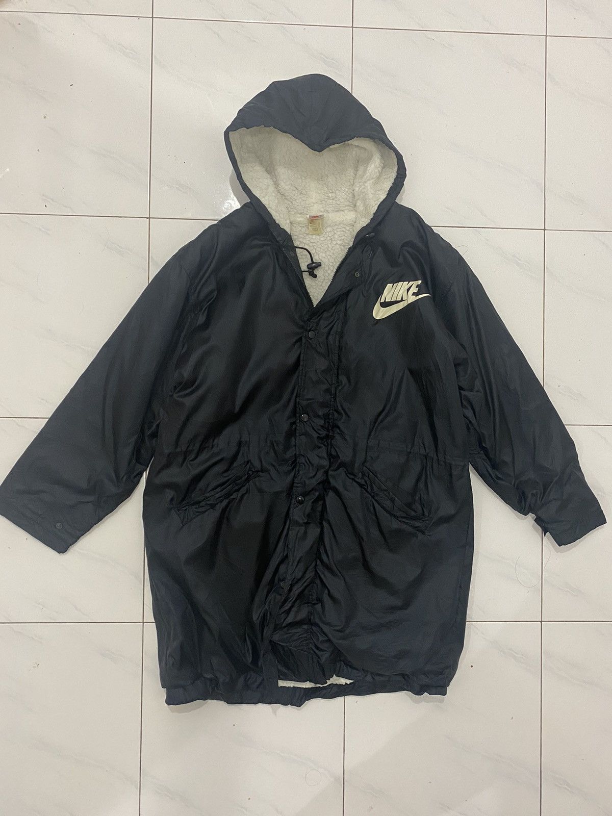 80’s Nike Big Logo Sherpa Nylon Jacket