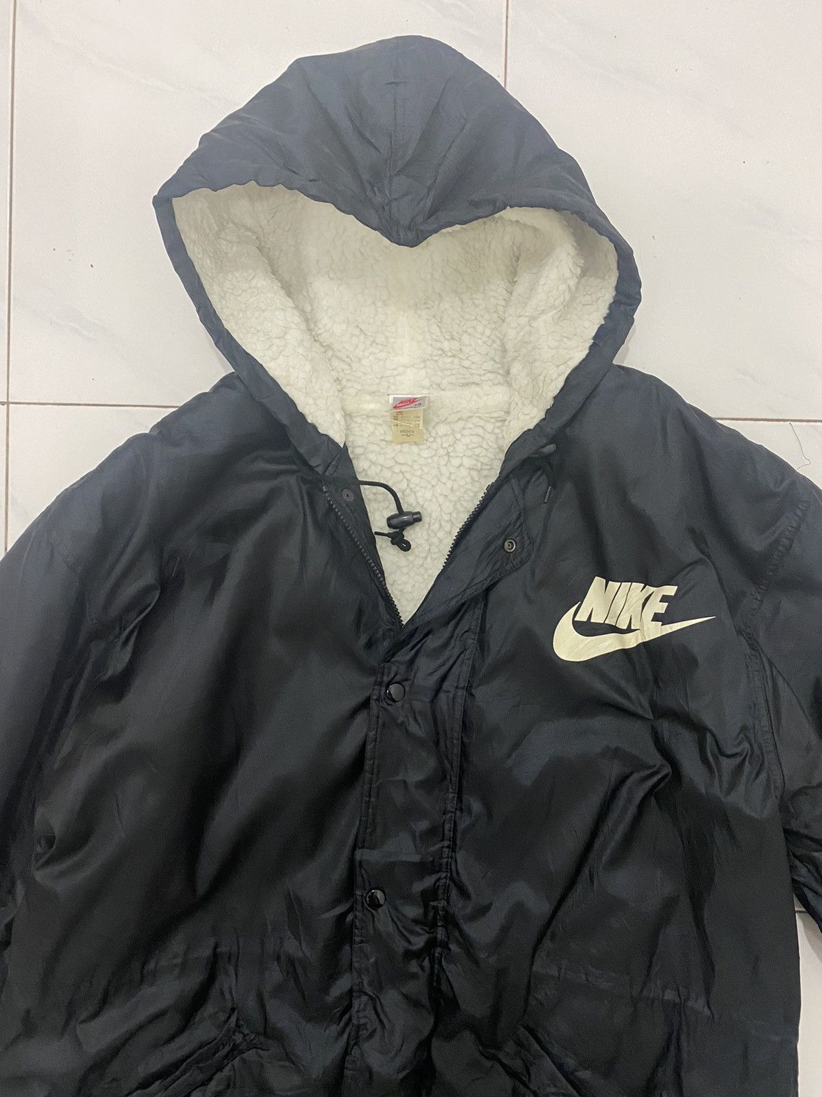 80’s Nike Big Logo Sherpa Nylon Jacket