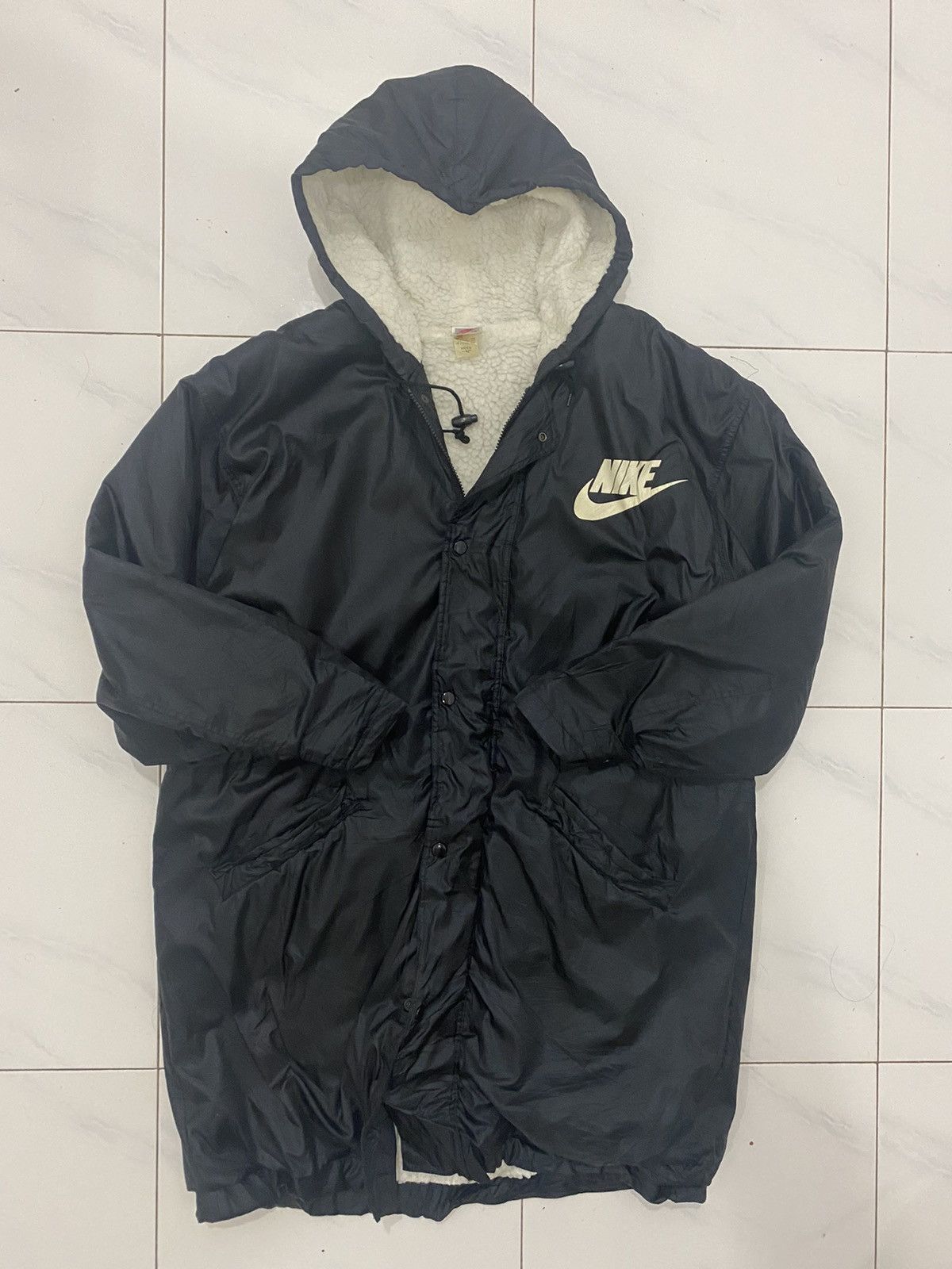 80’s Nike Big Logo Sherpa Nylon Jacket