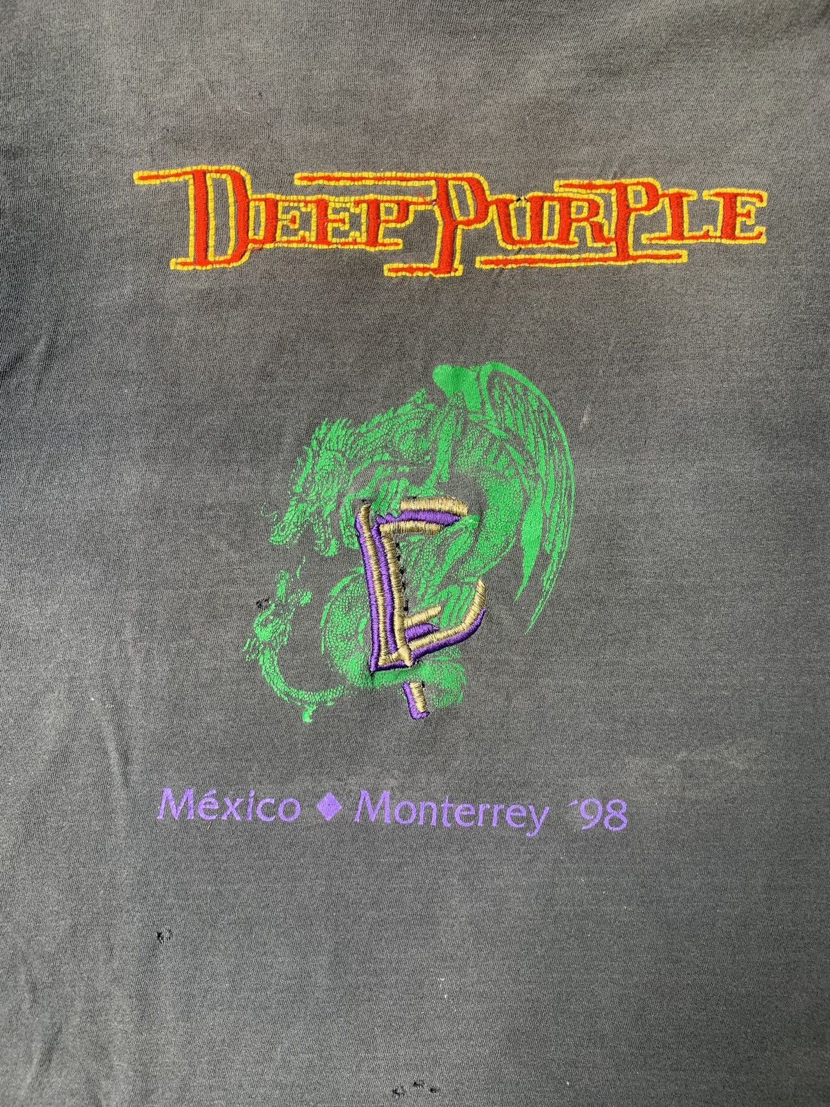 Vintage Vintage Metal Deep Purple Mexico Tour Embroidered shirt Size US L / EU 52-54 / 3 - 2 Thumbnail