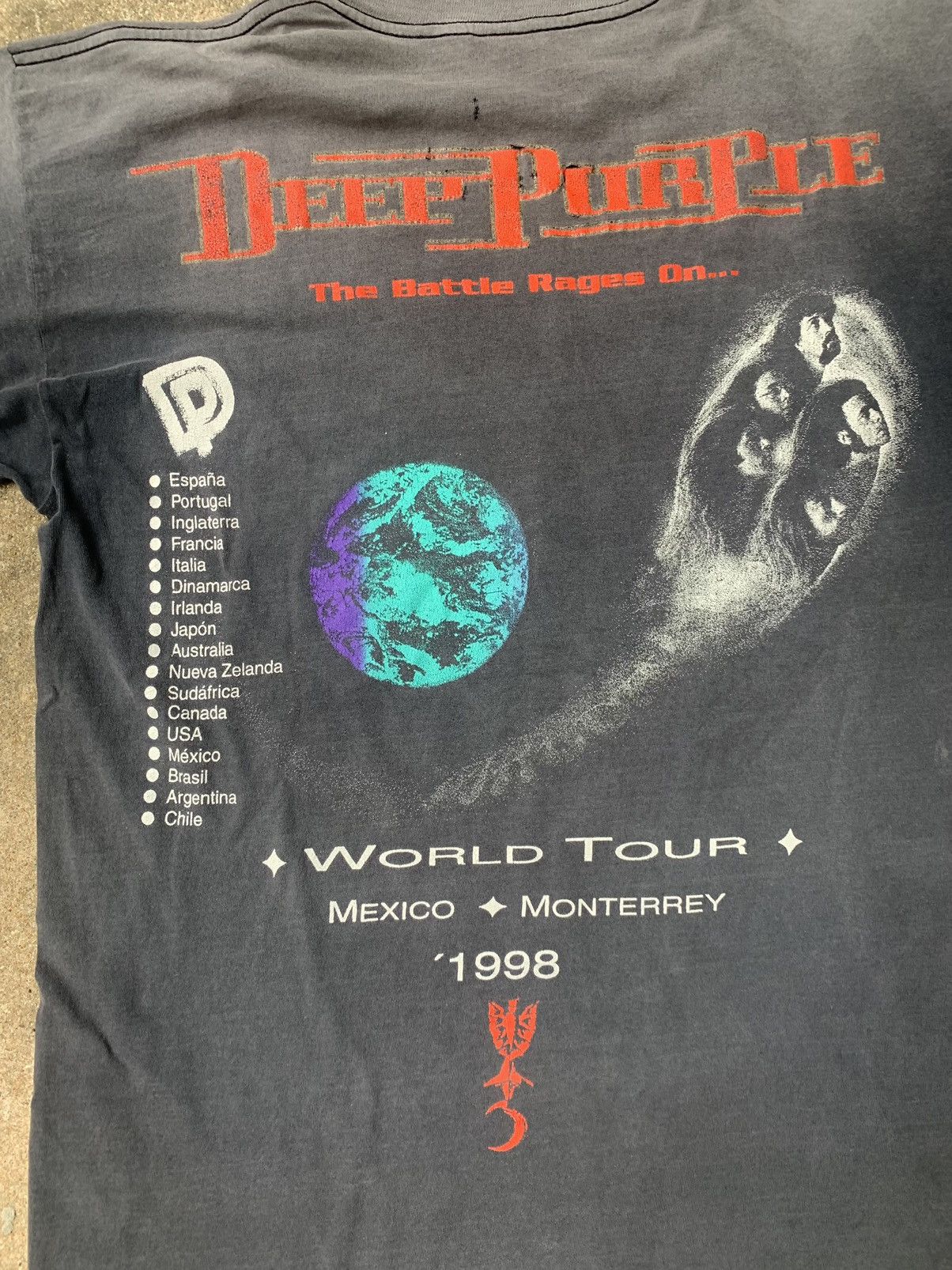 Vintage Vintage Metal Deep Purple Mexico Tour Embroidered shirt Size US L / EU 52-54 / 3 - 4 Thumbnail