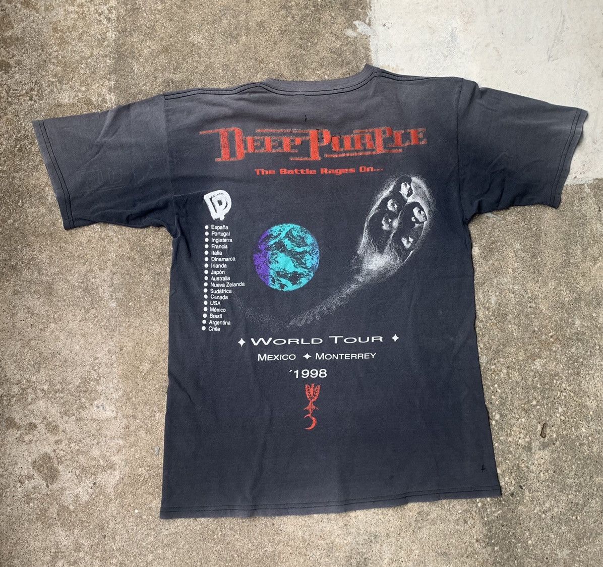 Vintage Vintage Metal Deep Purple Mexico Tour Embroidered shirt Size US L / EU 52-54 / 3 - 3 Thumbnail