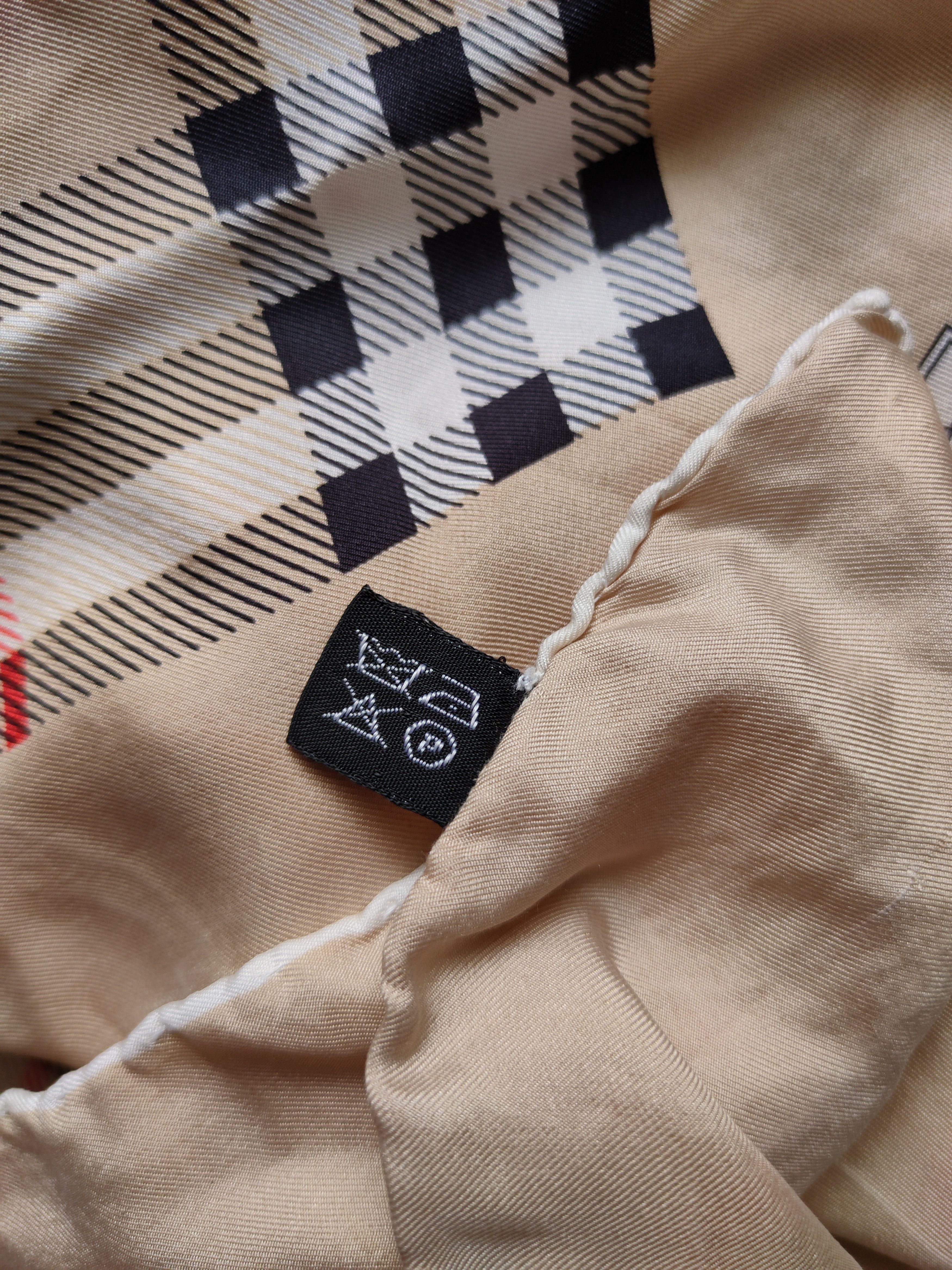 Burberry × Burberry Prorsum Vintage Burberrys Pure Silk Handkerchief Scarf Shawl Burberr Size ONE SIZE - 5 Thumbnail