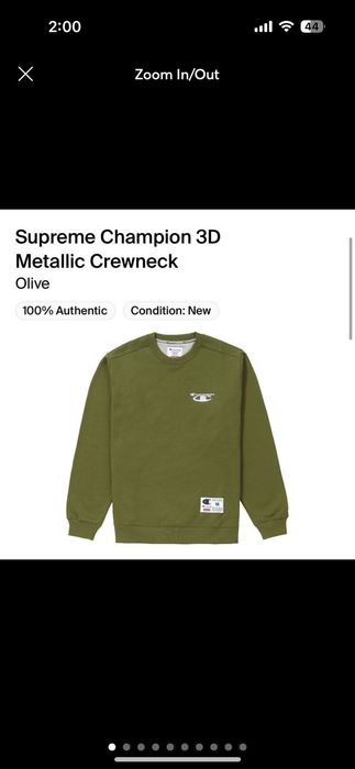 Supreme Supreme champion 3d Metallic Crewneck | Grailed