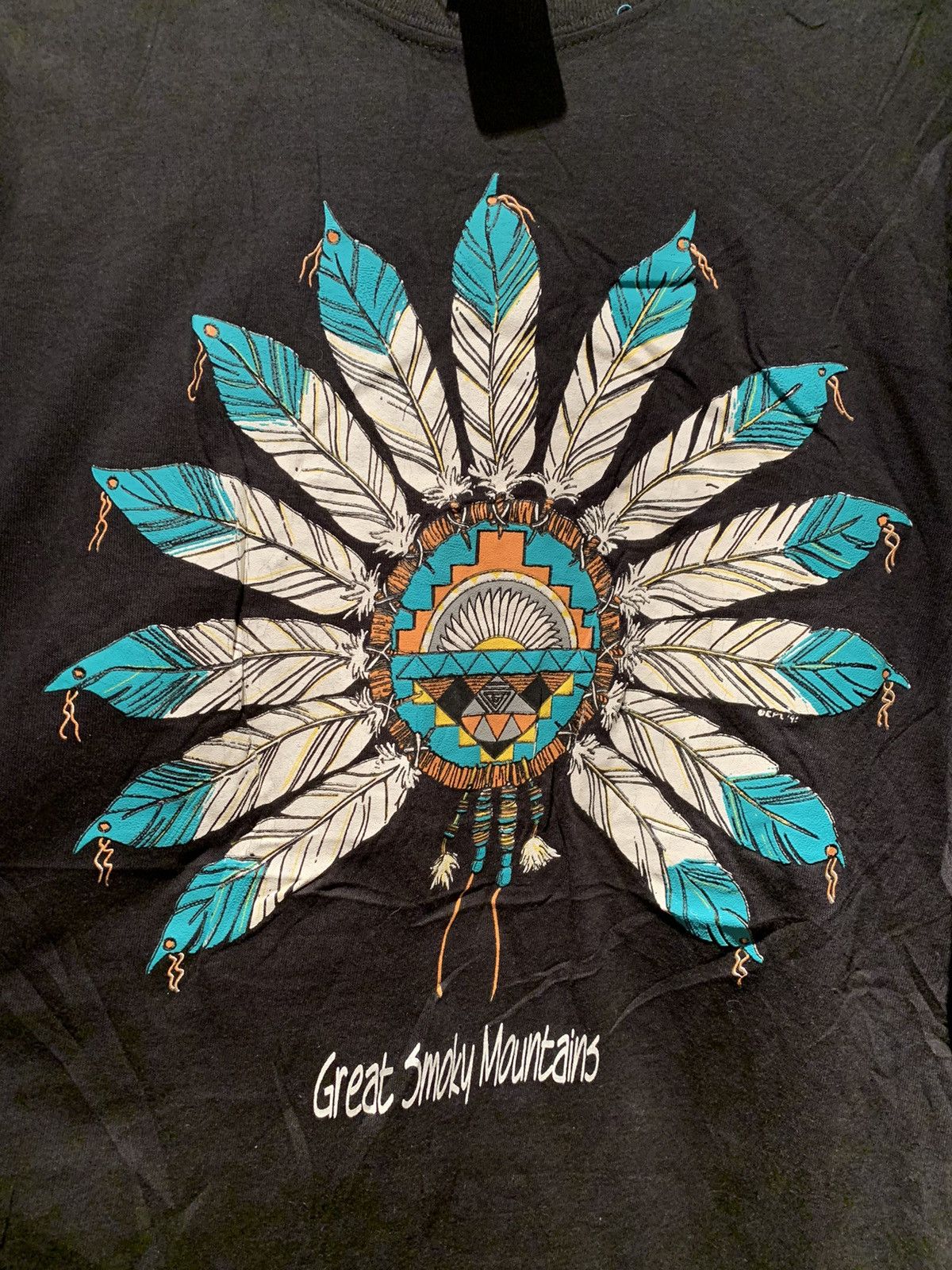 Vintage *RARE* Vintage New 1991 Great Smoky Mountains Native T-Shirt Size US XL / EU 56 / 4 - 2 Thumbnail