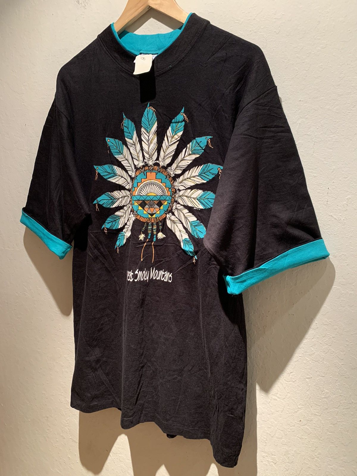 Vintage *RARE* Vintage New 1991 Great Smoky Mountains Native T-Shirt Size US XL / EU 56 / 4 - 1 Thumbnail