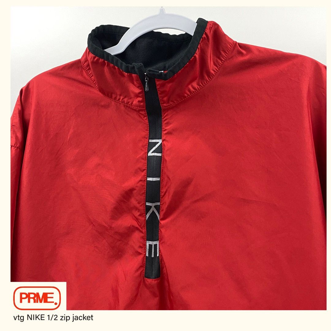 Nike × Vintage vintage Y2K NIKE Nylon Track 1/2 Zip up Running Tech jacket Size US L / EU 52-54 / 3 - 5 Thumbnail