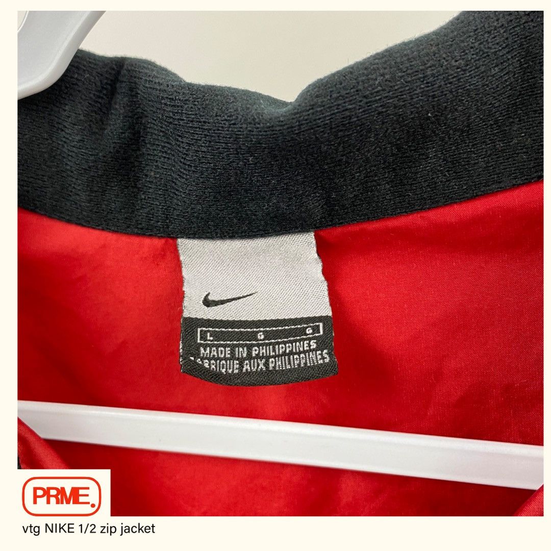 Nike × Vintage vintage Y2K NIKE Nylon Track 1/2 Zip up Running Tech jacket Size US L / EU 52-54 / 3 - 10 Thumbnail