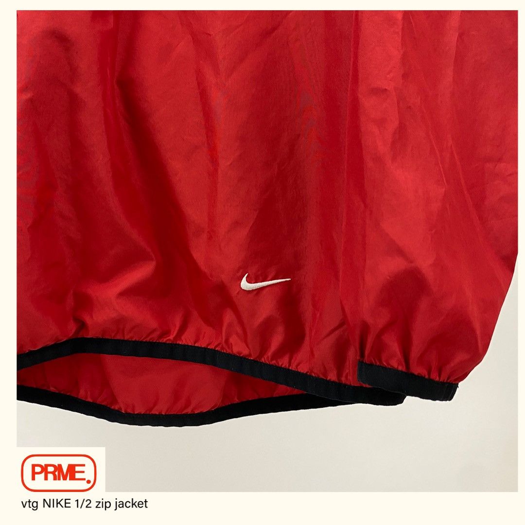 Nike × Vintage vintage Y2K NIKE Nylon Track 1/2 Zip up Running Tech jacket Size US L / EU 52-54 / 3 - 6 Thumbnail