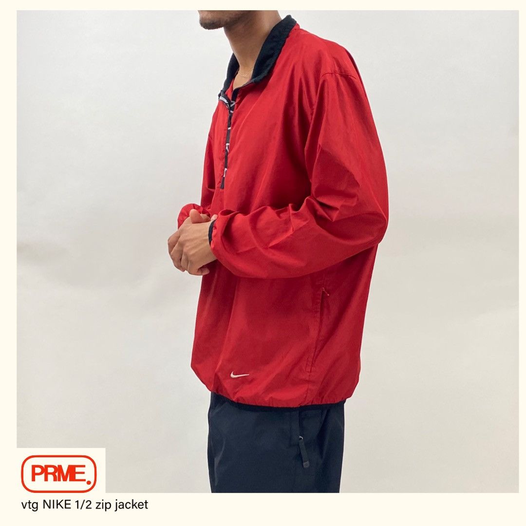 Nike × Vintage vintage Y2K NIKE Nylon Track 1/2 Zip up Running Tech jacket Size US L / EU 52-54 / 3 - 2 Thumbnail