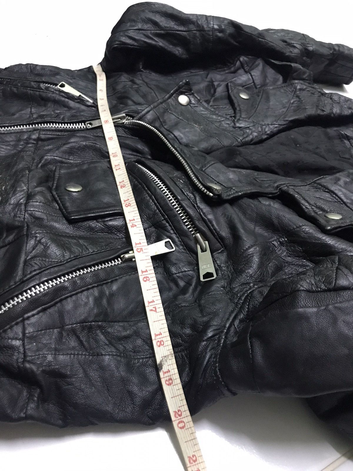 Vintage 🔥Rare🔥Vintage 80s Double collar leather jacket Size US S / EU 44-46 / 1 - 9 Thumbnail
