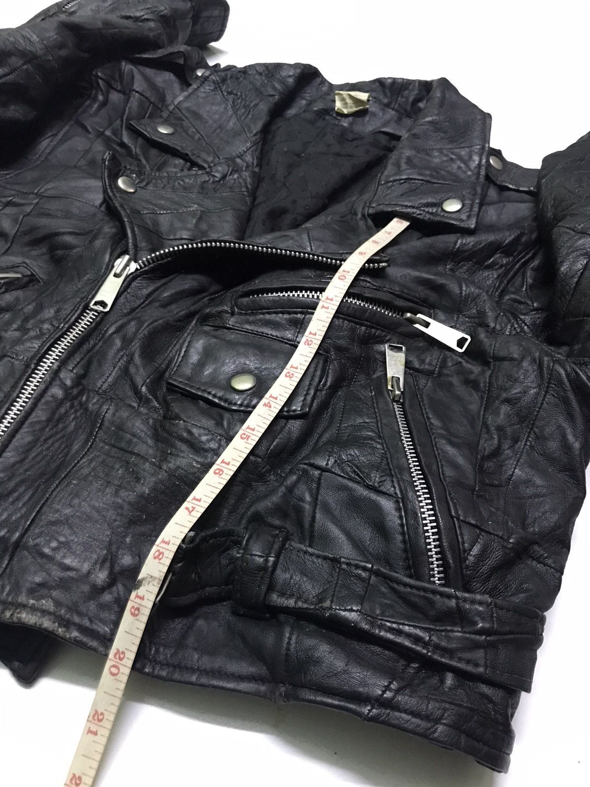 Vintage 🔥Rare🔥Vintage 80s Double collar leather jacket Size US S / EU 44-46 / 1 - 10 Thumbnail