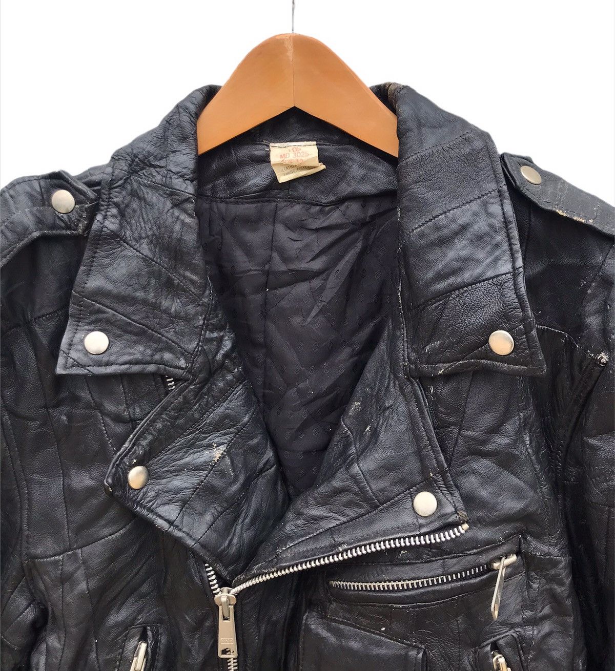 Vintage 🔥Rare🔥Vintage 80s Double collar leather jacket Size US S / EU 44-46 / 1 - 3 Thumbnail