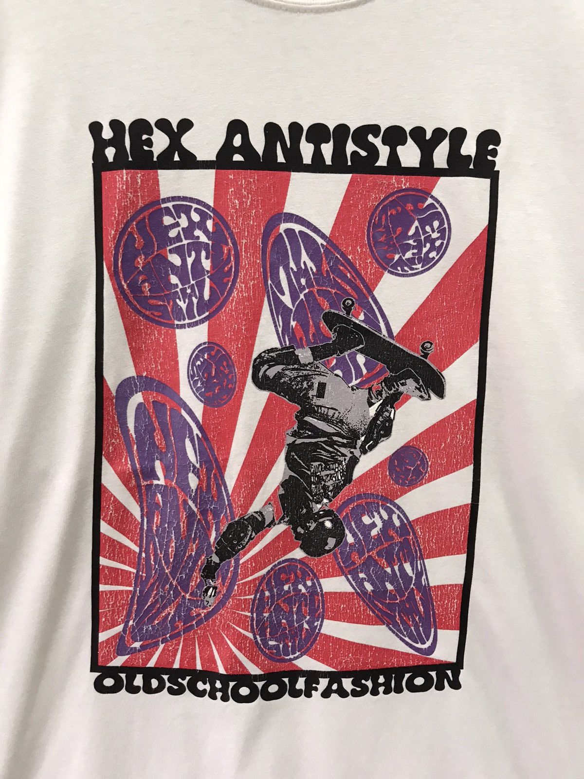 Vintage Vintage 90s skate Hex Antistyle Distressed Tee Size US XL / EU 56 / 4 - 4 Thumbnail