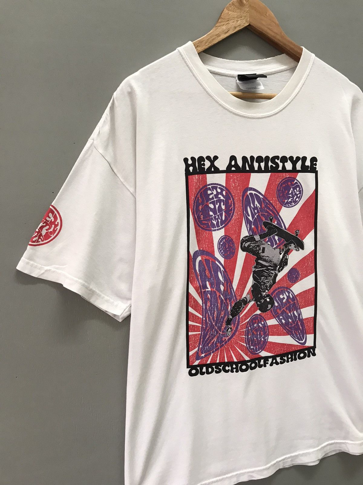 Vintage Vintage 90s skate Hex Antistyle Distressed Tee Size US XL / EU 56 / 4 - 2 Thumbnail