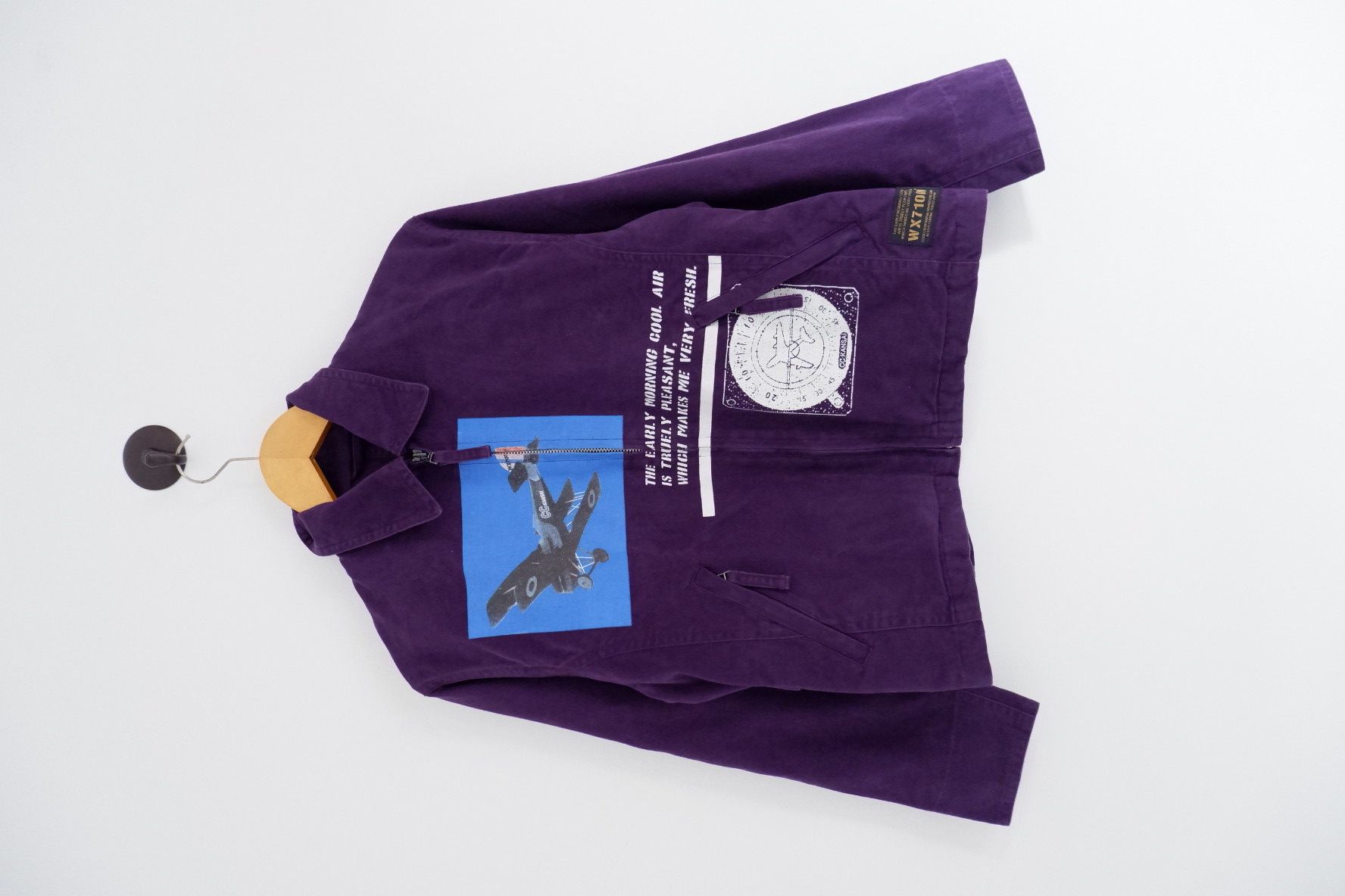 image of Archival Clothing x Kansai Yamamoto Archival Fw2000 Cc Kansai Work Jacket in Purple (Size Medium)