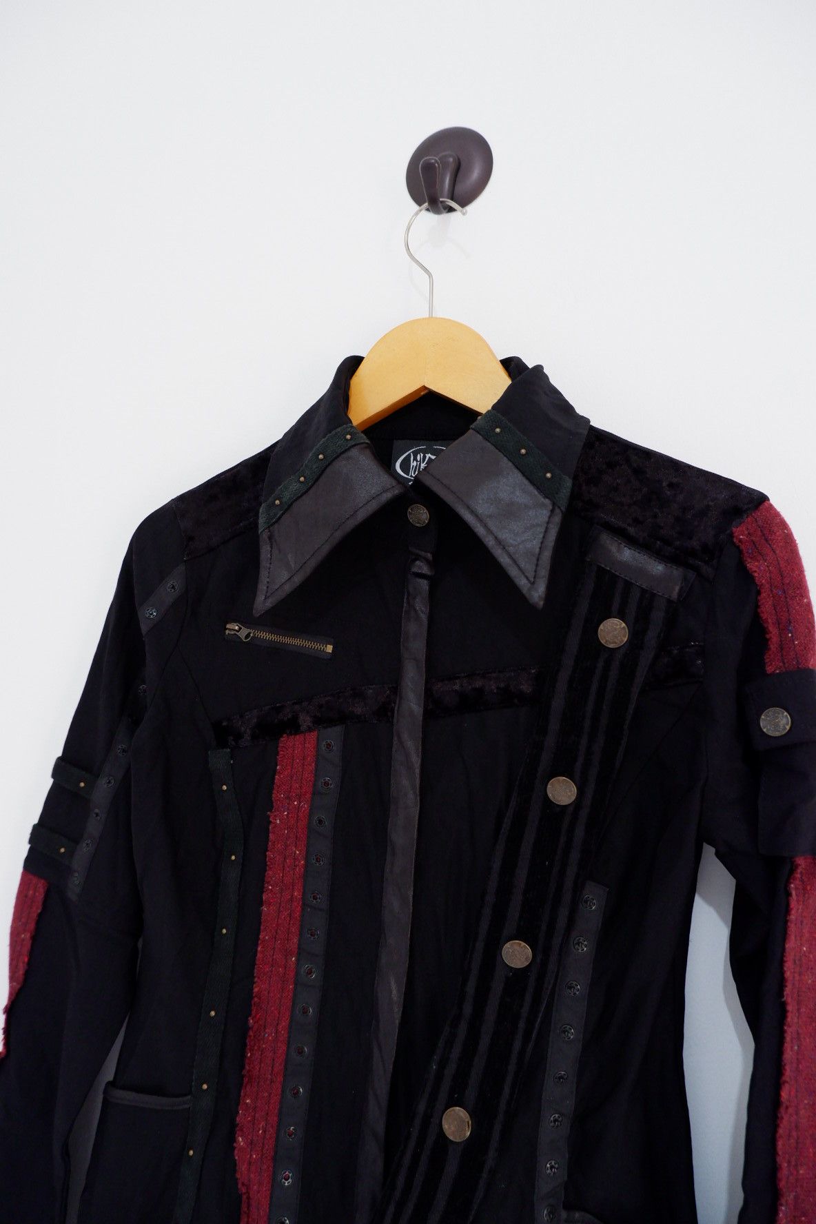 Japanese Brand Ozz croce Japan Punk Long Sleeve Dress * Stretch Size US L / EU 52-54 / 3 - 3 Thumbnail