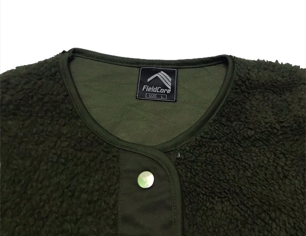 Japanese Brand Filedcore dark green fleece jacket Size US L / EU 52-54 / 3 - 3 Thumbnail