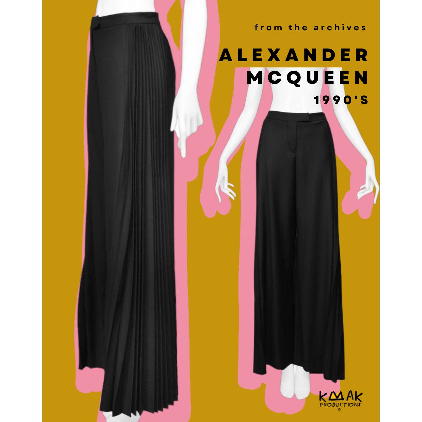 Alexander McQueen RARE Alexander McQueen 1990s Black Accordion