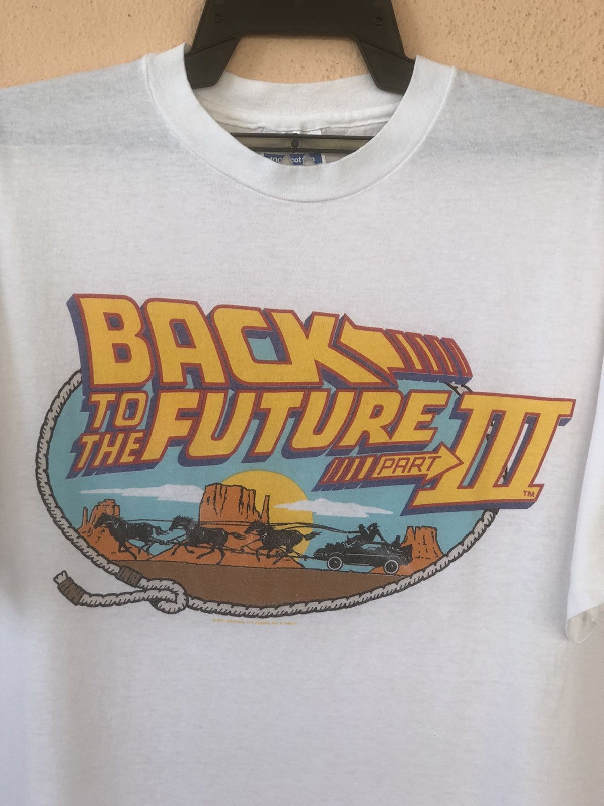 Vintage Vintage 90s Back To The Future 3 Michael J. Fox Movie Size US XL / EU 56 / 4 - 2 Thumbnail