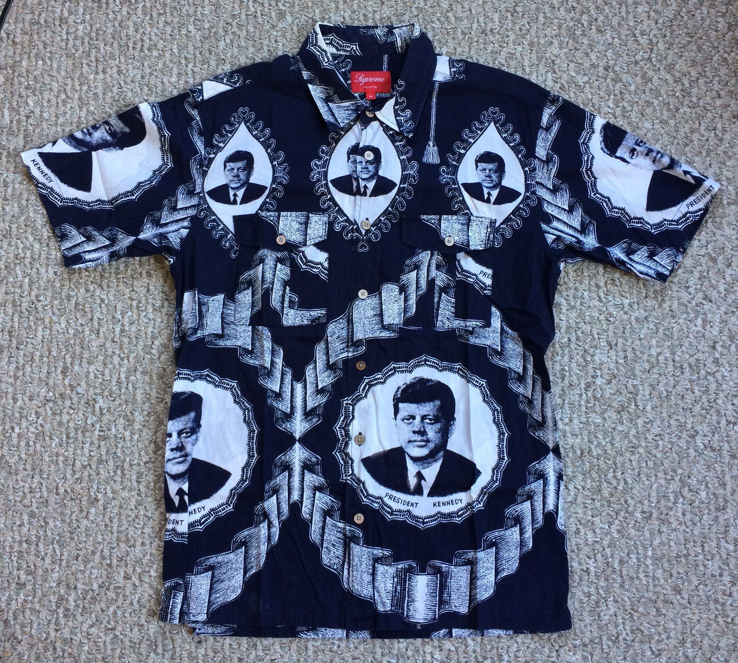 Supreme S/S 2013 Supreme x JFK Kennedy Button Up Size US M / EU 48-50 / 2 - 2 Thumbnail