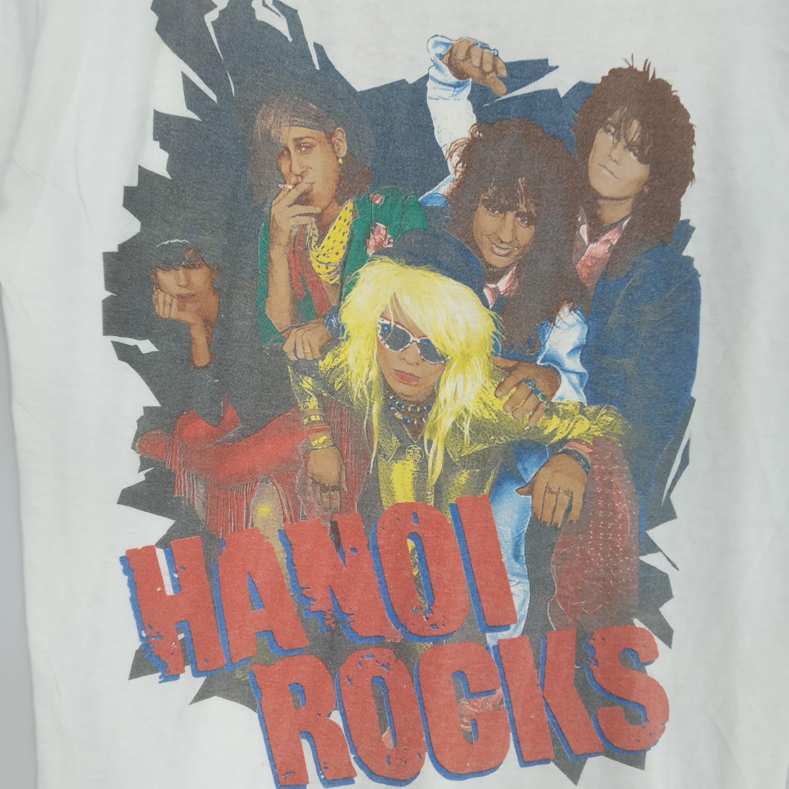 Band Tees × Vintage Vintage 80s Hanoi Rock Finland Glam Rock Punk Tour Shirt Size US M / EU 48-50 / 2 - 4 Thumbnail