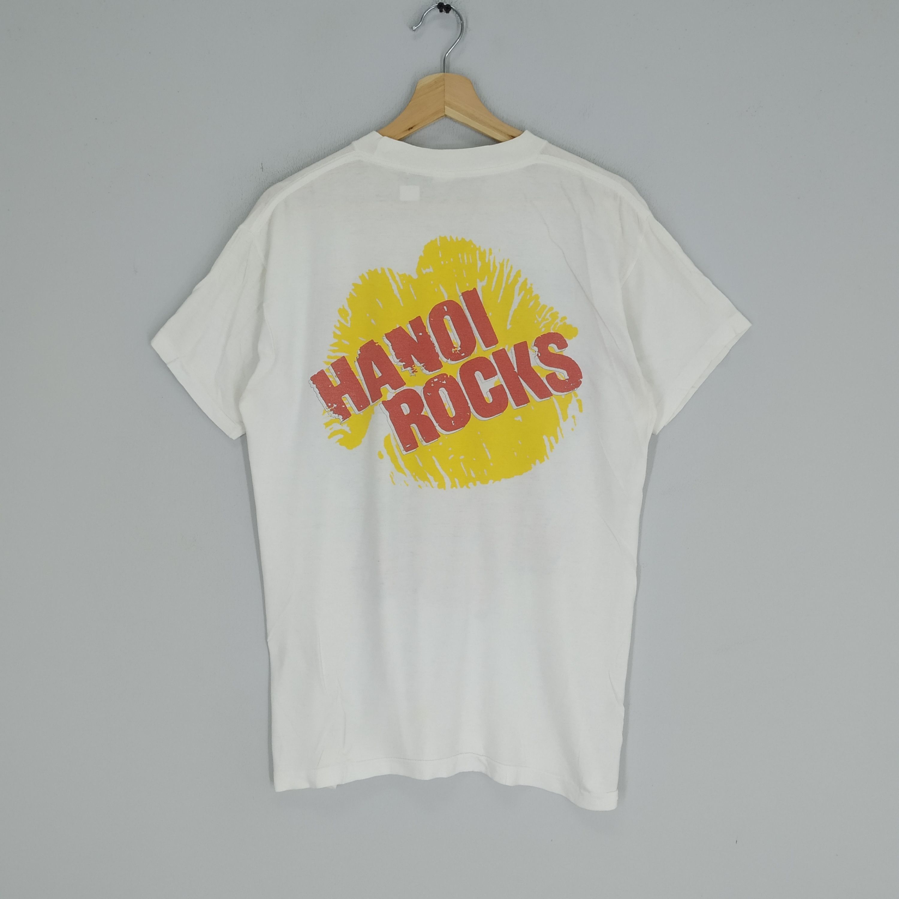 Band Tees × Vintage Vintage 80s Hanoi Rock Finland Glam Rock Punk Tour Shirt Size US M / EU 48-50 / 2 - 2 Thumbnail