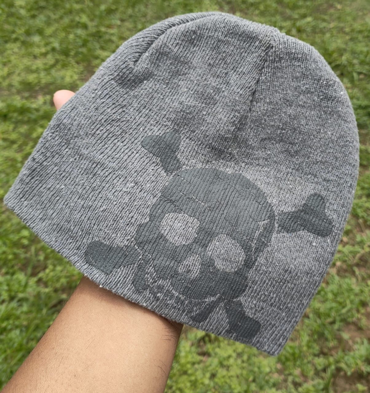 image of Skulls Skull Beanie Small Size in Grey, Men's