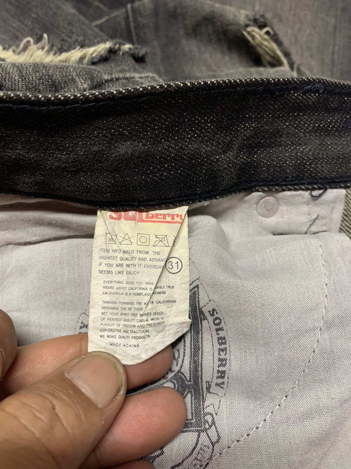 Designer Solberry jeans Size US 33 - 13 Thumbnail