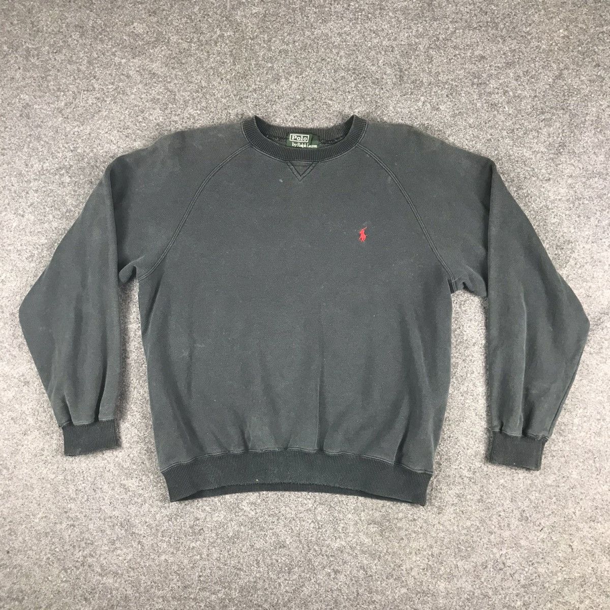 Japanese Brand × Polo Ralph Lauren × Vintage Sun Faded Polo Ralph Lauren sweatshirt Size US M / EU 48-50 / 2 - 1 Thumbnail