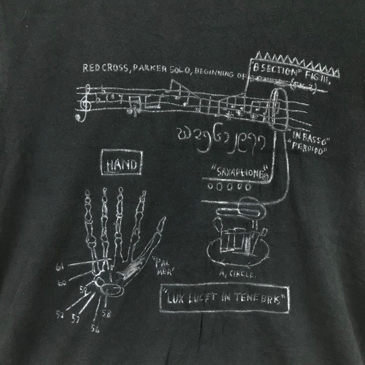 Jean-Michel Basquiat JEAN-MICHEL BASQUIAT Anatomy Sketch Graphic — Vintage Art Size US M / EU 48-50 / 2 - 5 Thumbnail