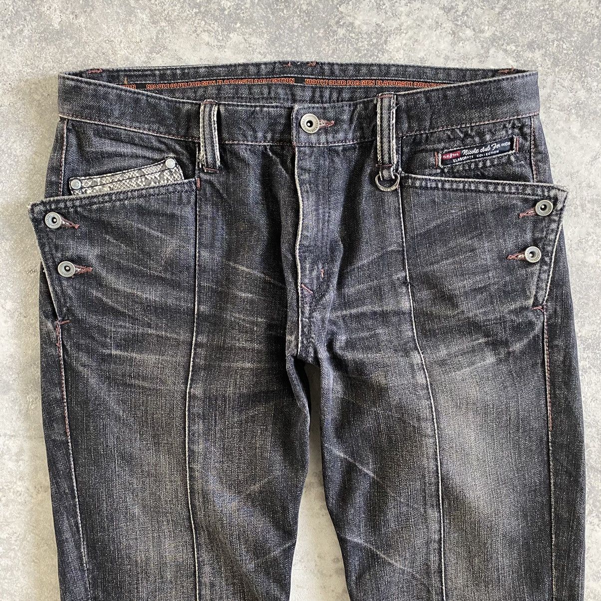 Nicole Club Japanese Brand Nicole Club Articulated Flared Bootcut Jeans Size US 31 - 5 Thumbnail
