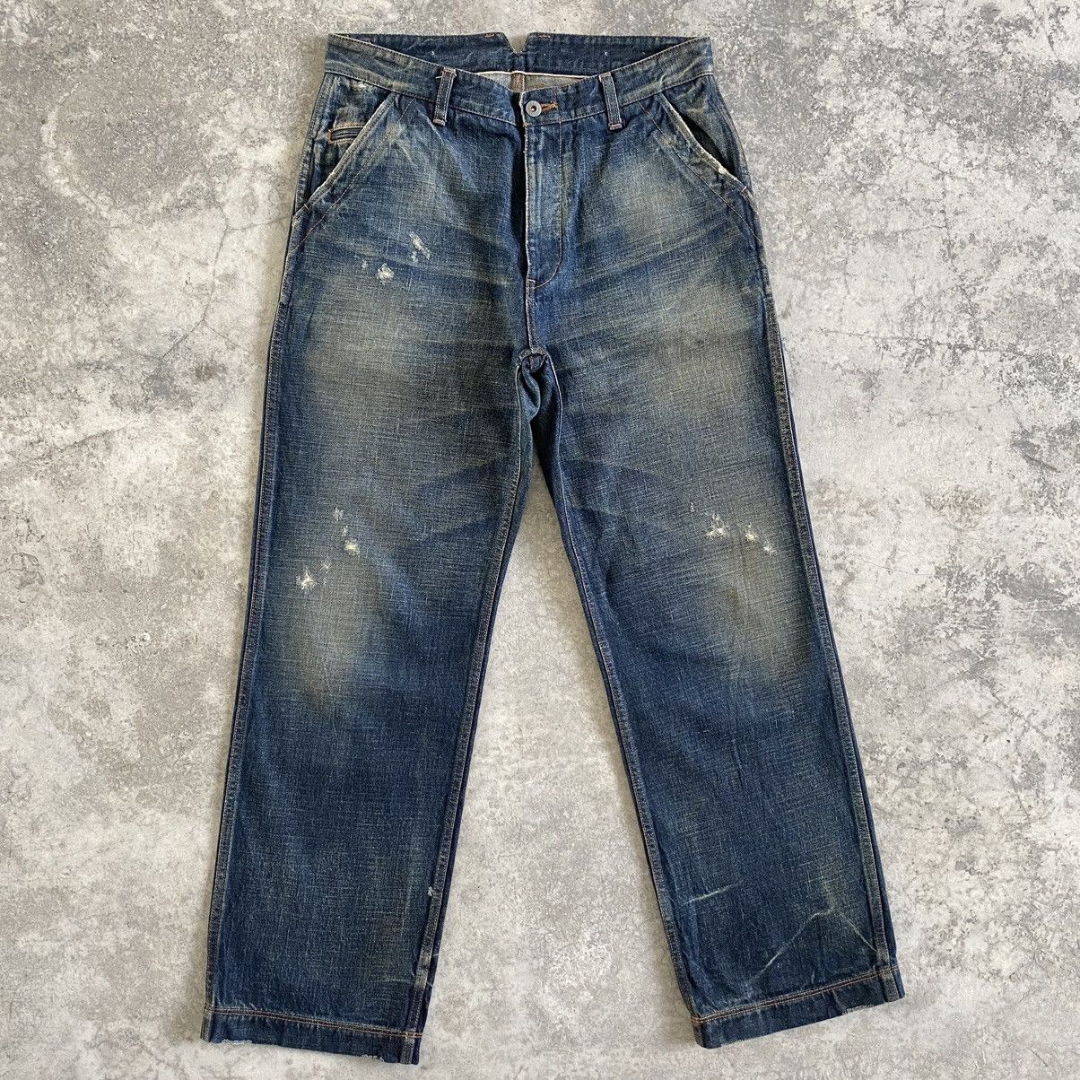 Lounge Lizard VTG Lounge Lizard “SAMPLE” Selvedge Trimmed Muddy Jeans Size US 32 / EU 48 - 1 Thumbnail