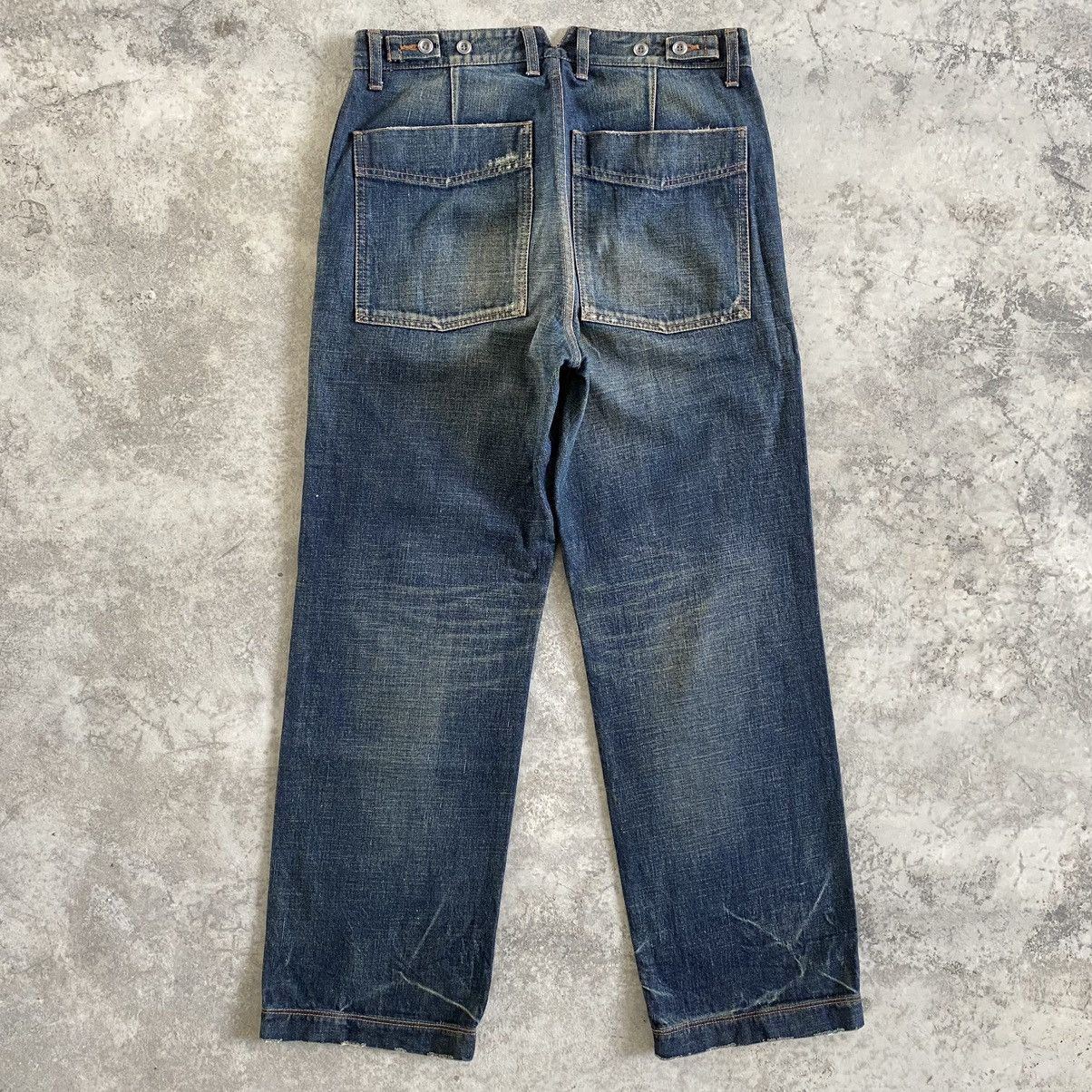 Lounge Lizard VTG Lounge Lizard “SAMPLE” Selvedge Trimmed Muddy Jeans Size US 32 / EU 48 - 15 Thumbnail