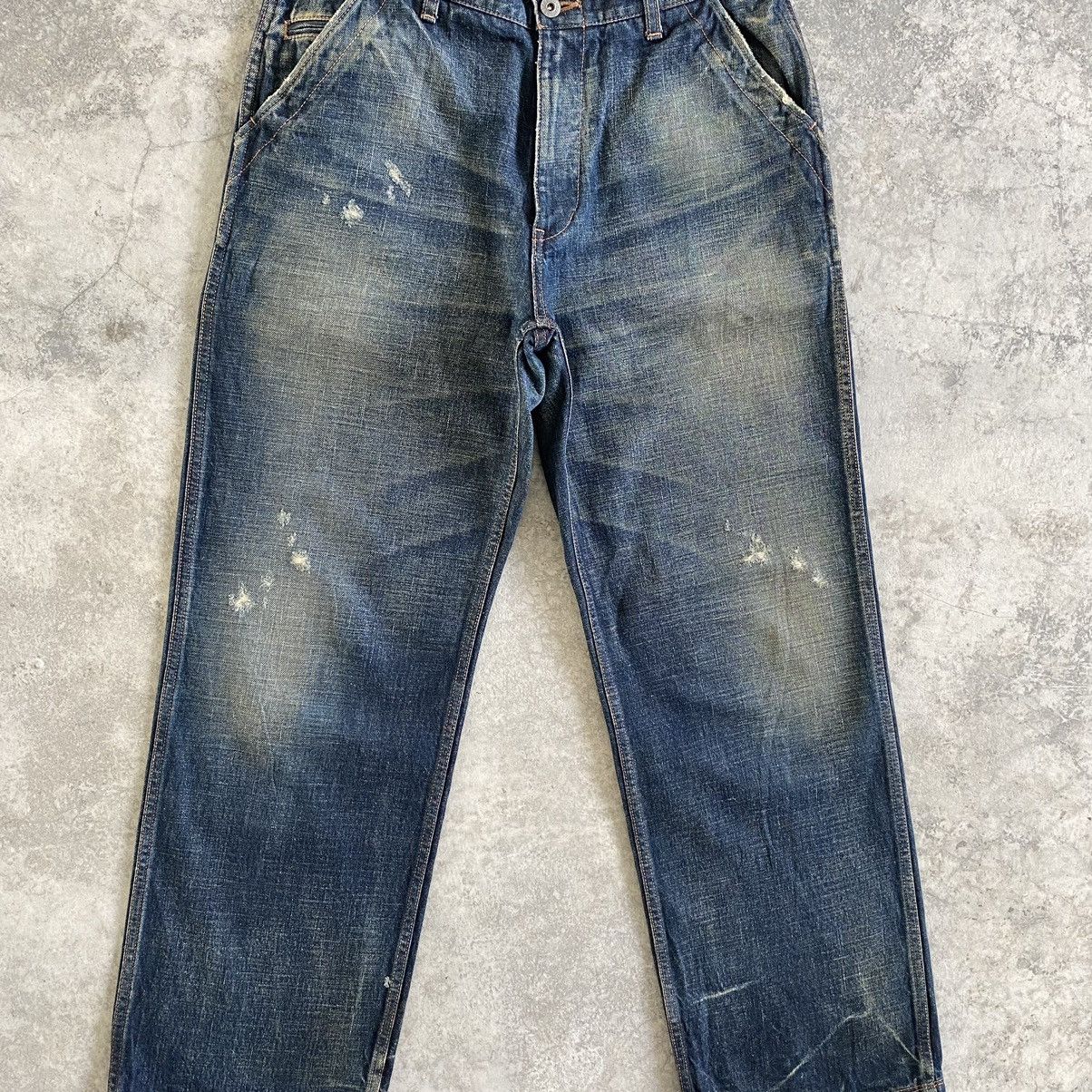 Lounge Lizard VTG Lounge Lizard “SAMPLE” Selvedge Trimmed Muddy Jeans Size US 32 / EU 48 - 4 Thumbnail