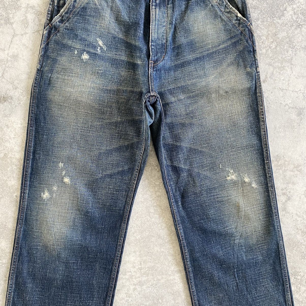 Lounge Lizard VTG Lounge Lizard “SAMPLE” Selvedge Trimmed Muddy Jeans Size US 32 / EU 48 - 5 Thumbnail