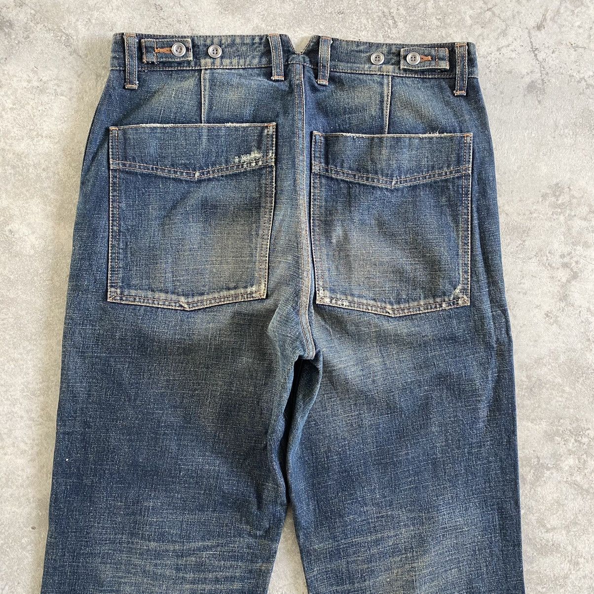 Lounge Lizard VTG Lounge Lizard “SAMPLE” Selvedge Trimmed Muddy Jeans Size US 32 / EU 48 - 16 Thumbnail