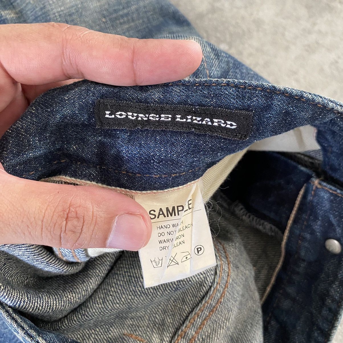 Lounge Lizard VTG Lounge Lizard “SAMPLE” Selvedge Trimmed Muddy Jeans Size US 32 / EU 48 - 22 Thumbnail