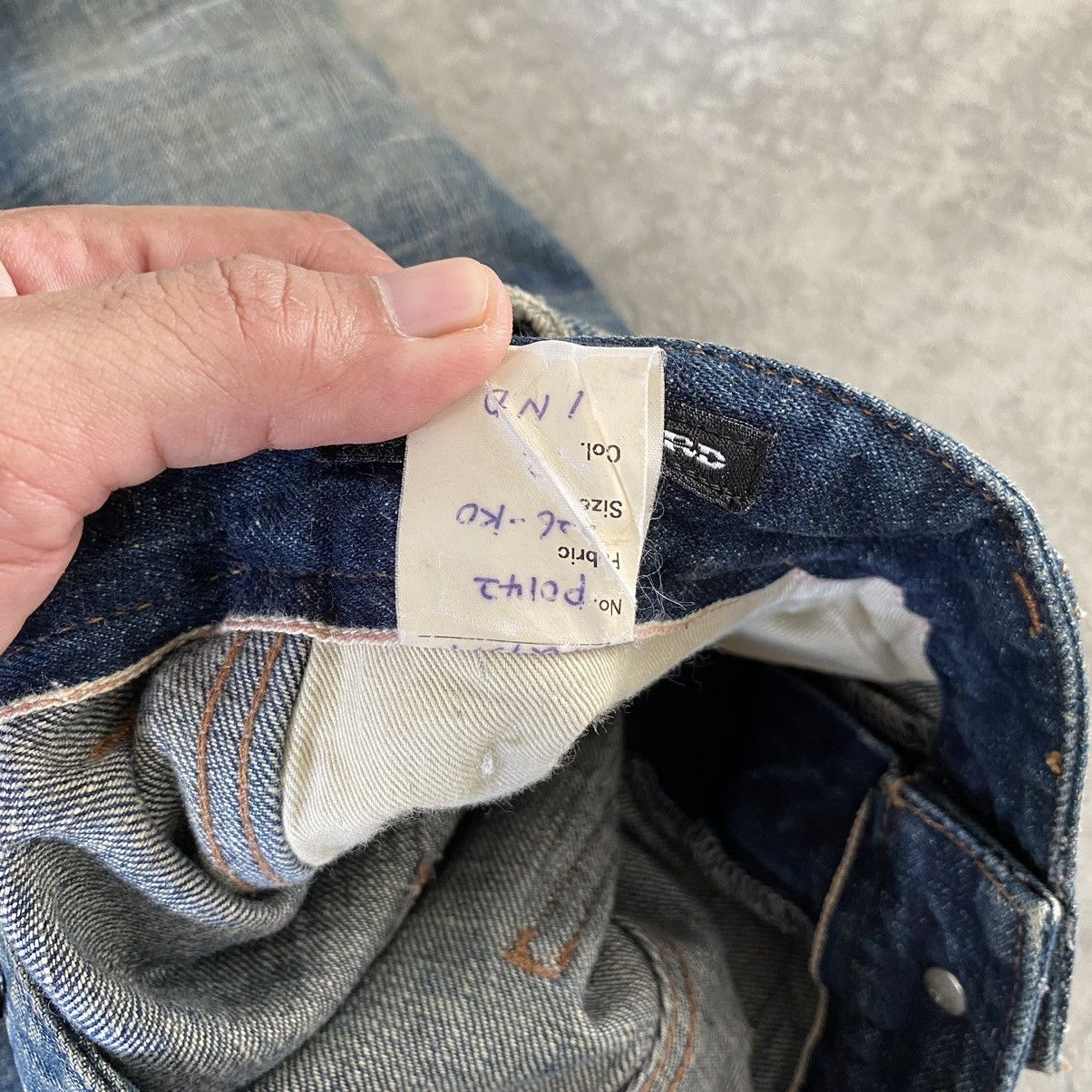 Lounge Lizard VTG Lounge Lizard “SAMPLE” Selvedge Trimmed Muddy Jeans Size US 32 / EU 48 - 24 Thumbnail