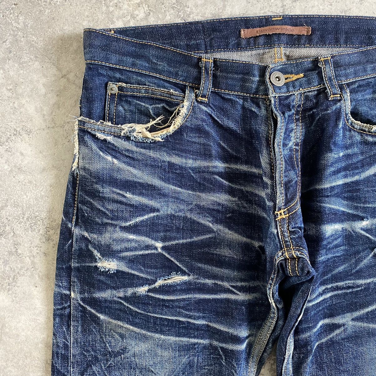 RIPVANWINKLE Rip Van Winkle Whisker Washed Distressed Flared Jeans Size US 29 - 8 Thumbnail