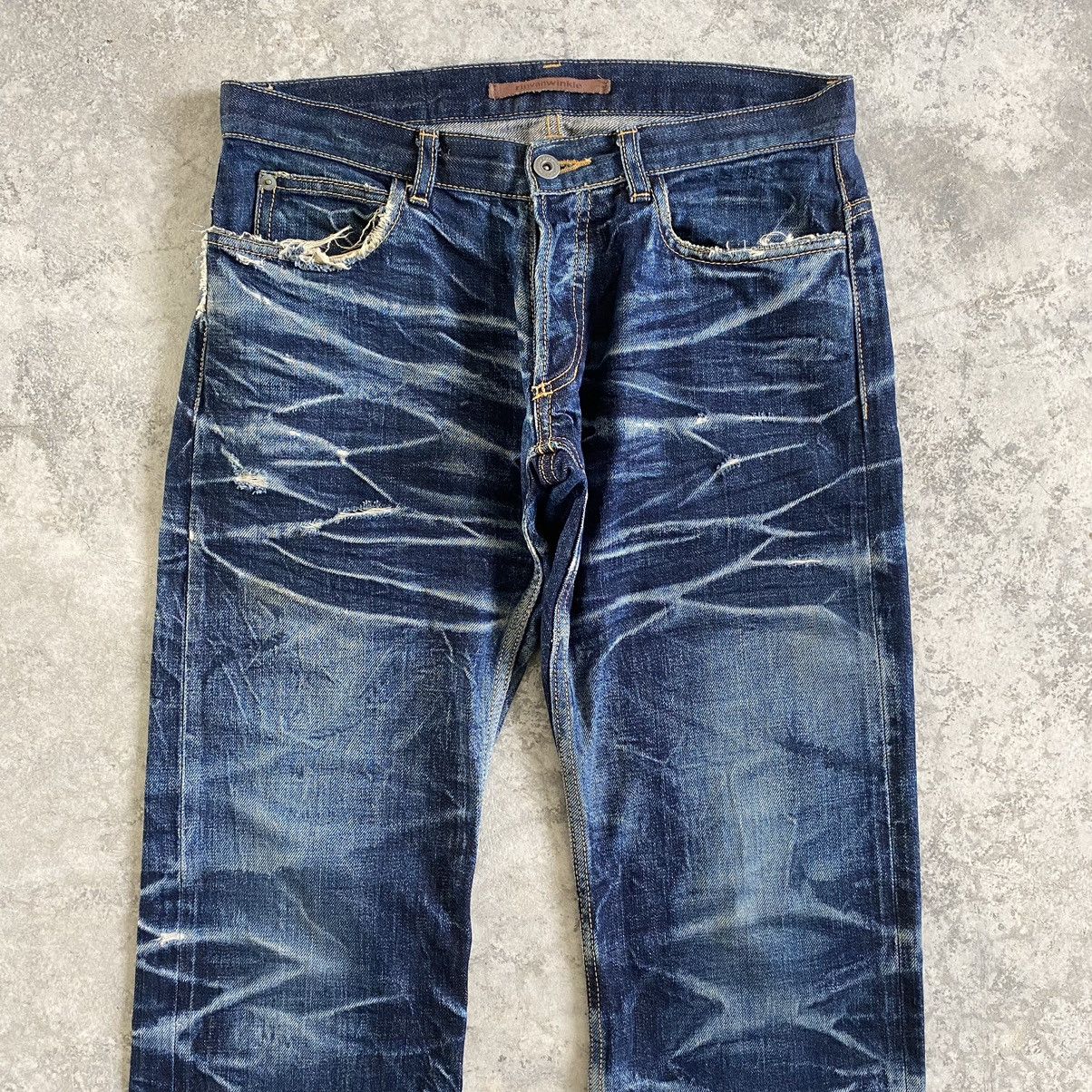 RIPVANWINKLE Rip Van Winkle Whisker Washed Distressed Flared Jeans Size US 29 - 2 Thumbnail