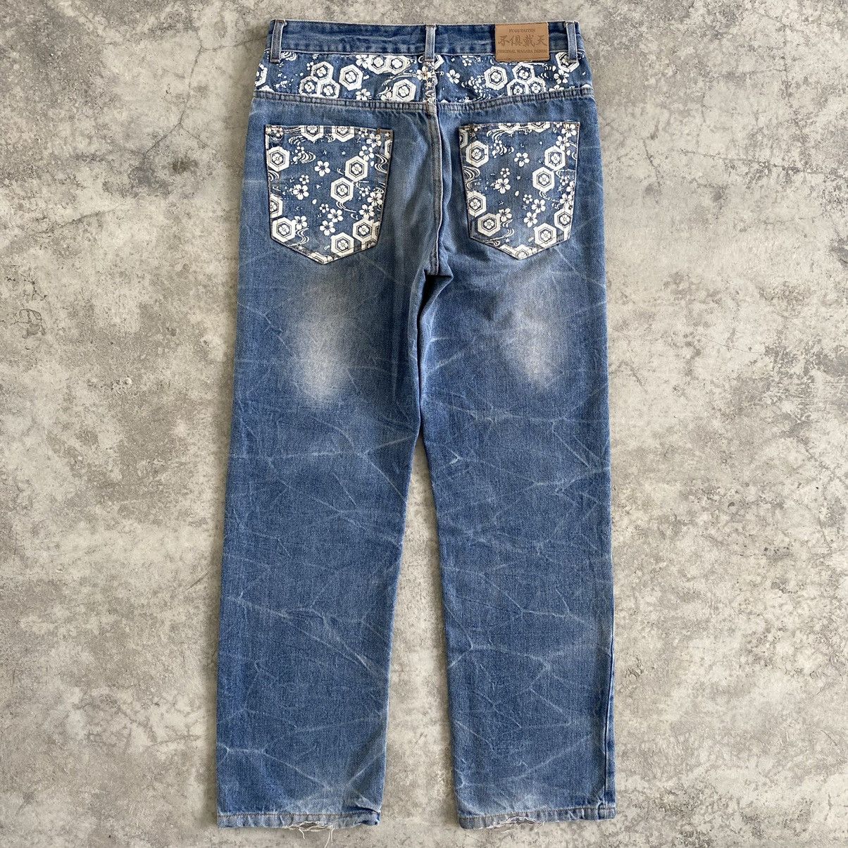 Karakuri Tamashii Karakuri Tanmashii Style Fugutaiten Embroidered Tattoo Jeans Size US 32 / EU 48 - 12 Thumbnail