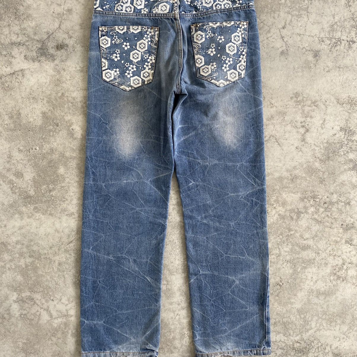 Karakuri Tamashii Karakuri Tanmashii Style Fugutaiten Embroidered Tattoo Jeans Size US 32 / EU 48 - 16 Thumbnail