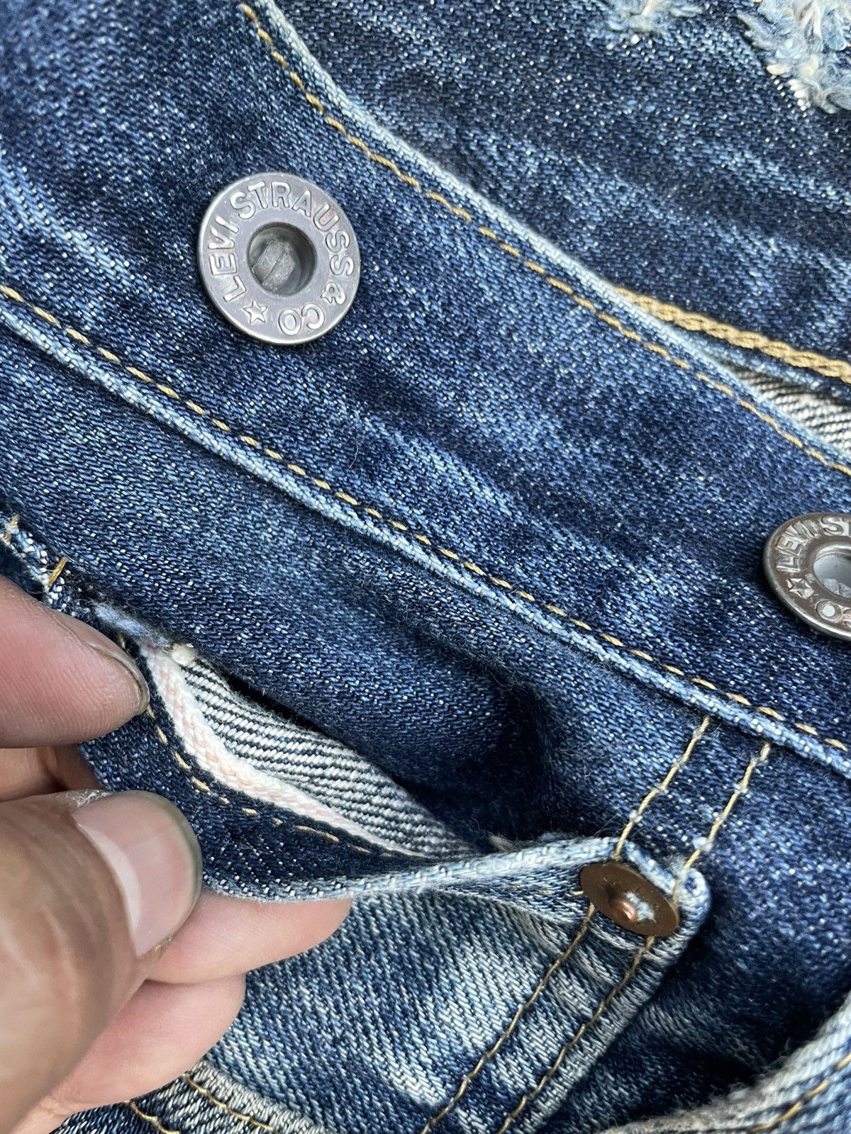 Levi's Vintage 1998 Levis S702XX E Selvedge Denim Size US 33 - 22 Thumbnail