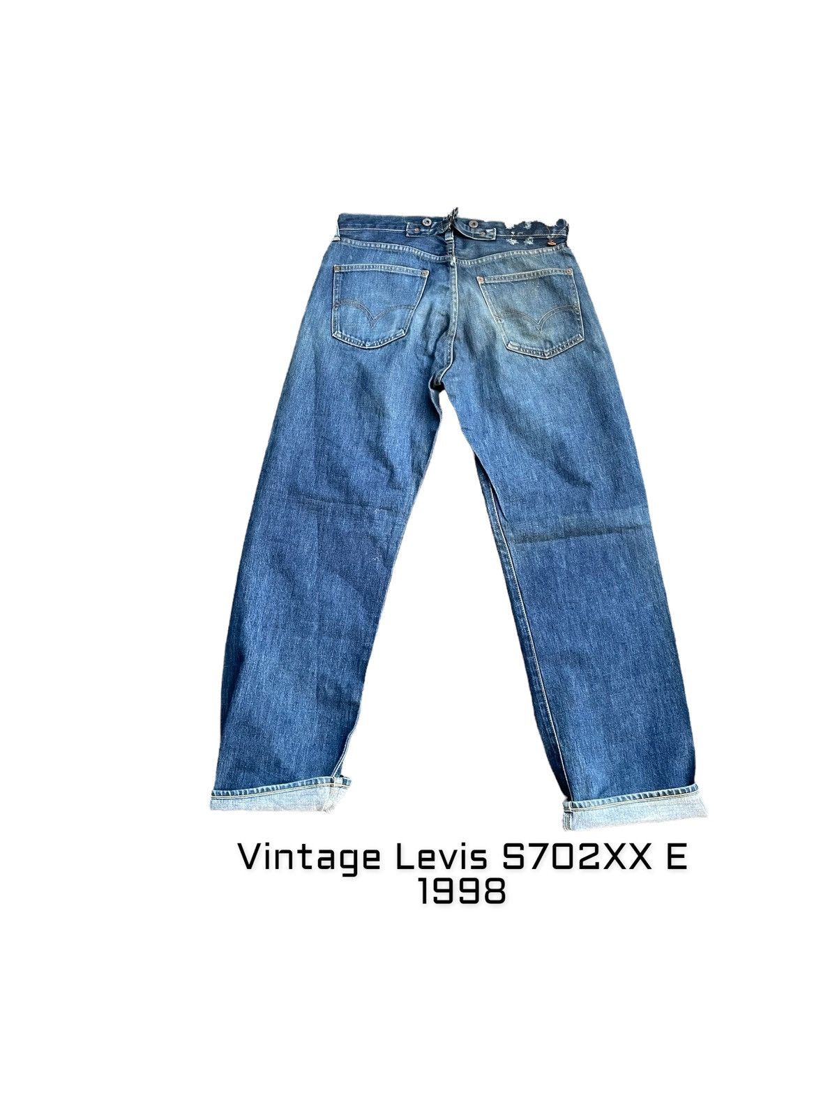 Levi's Vintage 1998 Levis S702XX E Selvedge Denim Size US 33 - 9 Thumbnail